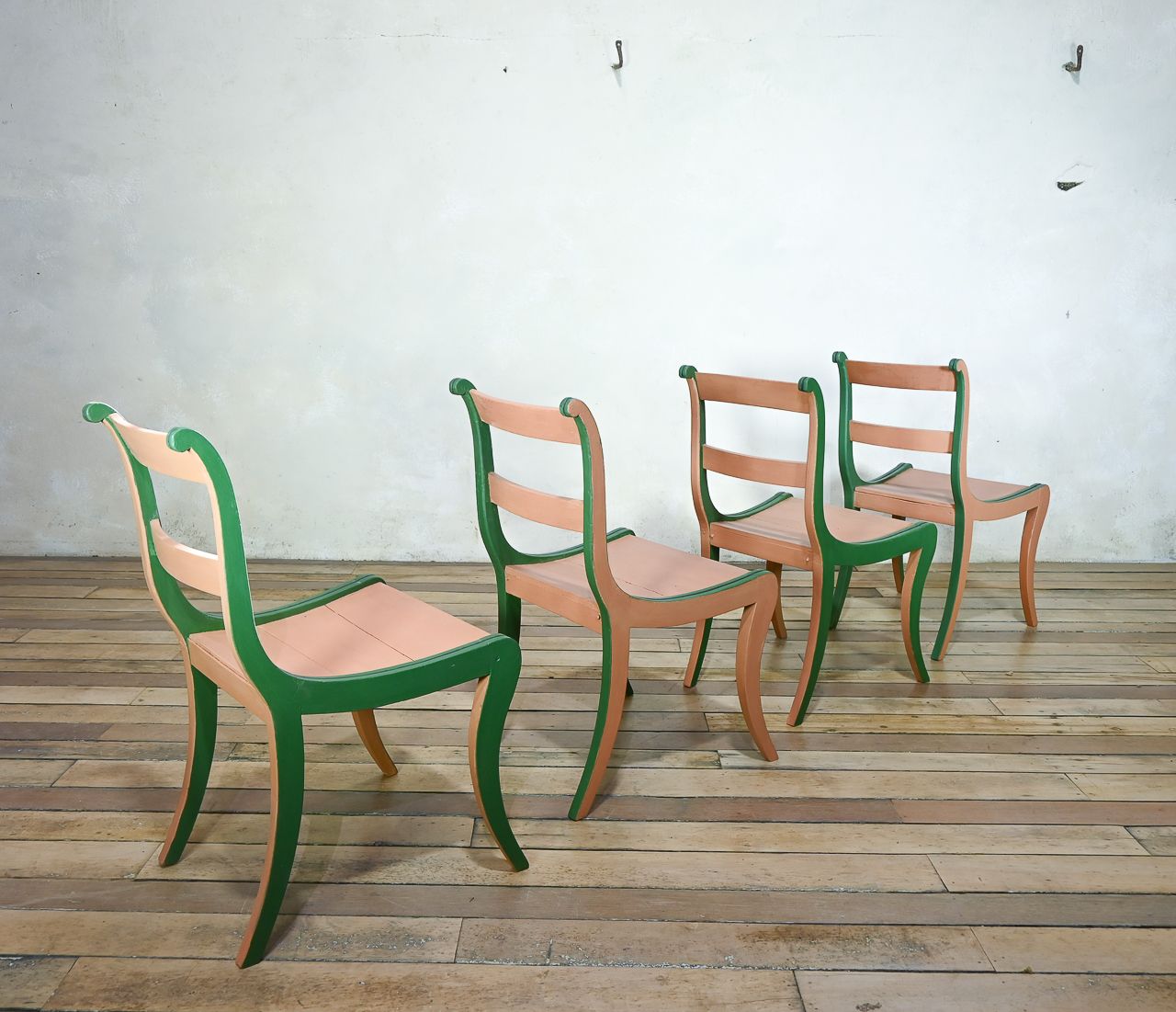 Furniture Set Of Four 19th Century Painted Side Chairs photo