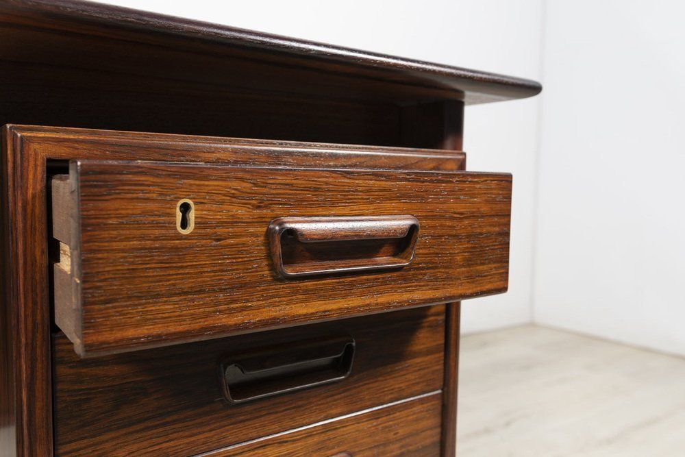 2650.0 Mid Century Rosewood Desk By Willy Sigh For H. Sigh And Søn 1960s photo