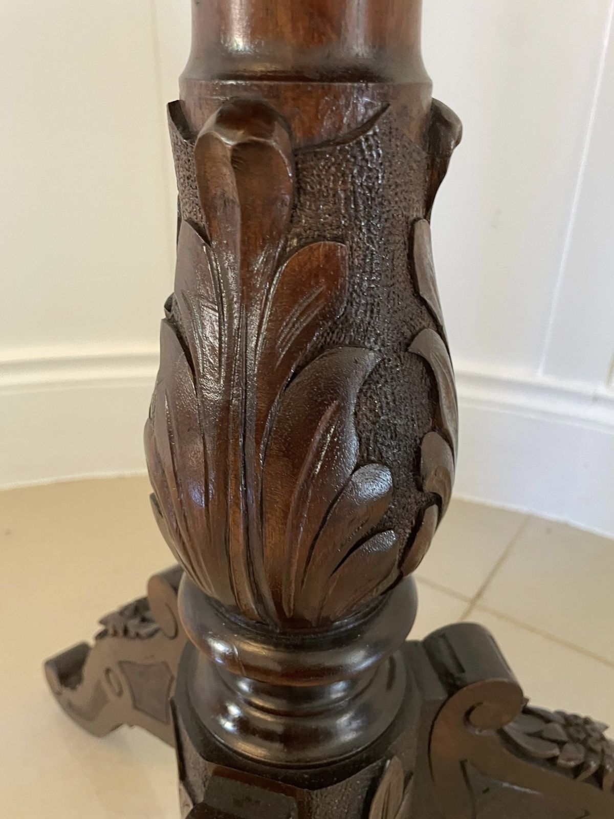 Furniture Unusual Antique Quality Marquetry Inlaid Walnut Swiss Black Forest Table photo