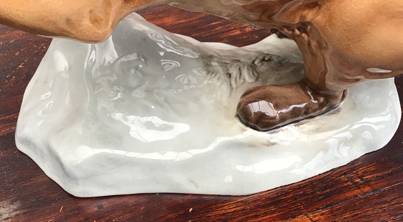 Beswick No.1823 Large Mountain Cat. Umber And Chocolate Glaze photo buy