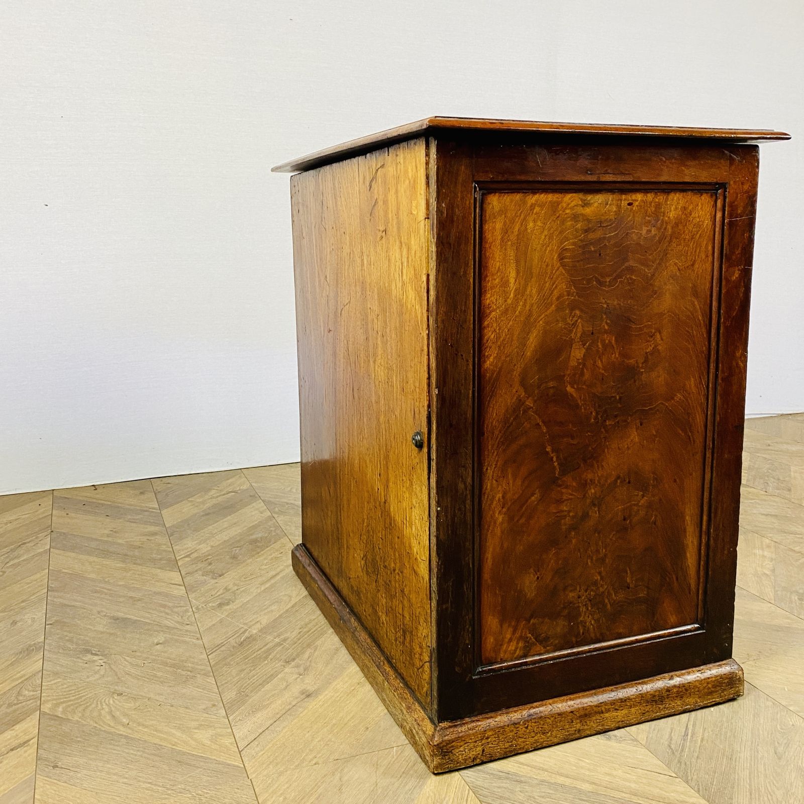 Antique Oak 5 Drawer Collectors Cabinet With Brass Handles, Early 19th Century photo Furniture