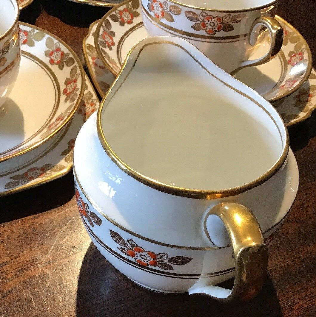 photo for sale Antique Standard China Gilt And Enamel Tea Set. 12 Trio’s