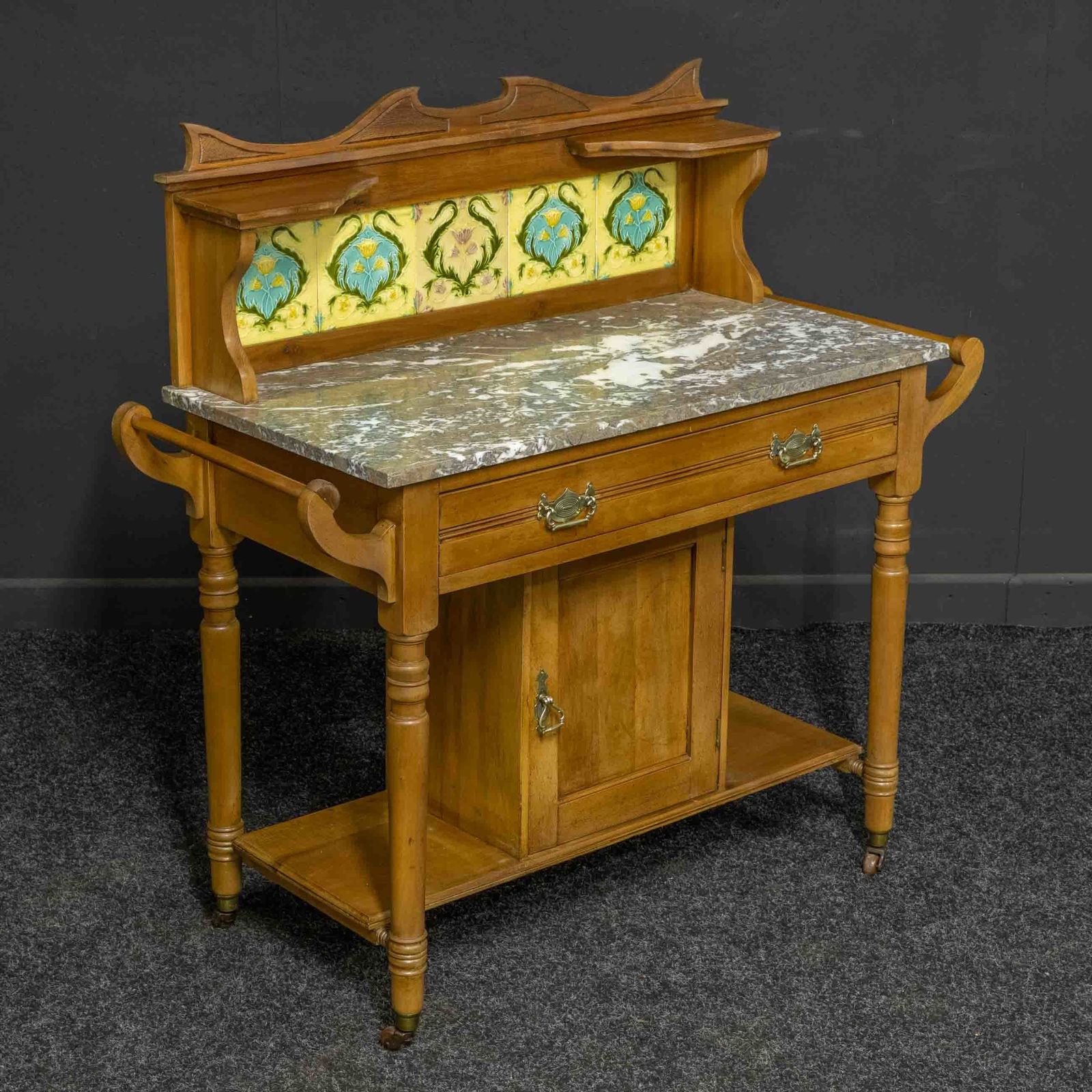 Edwardian Birch Washstand photo Furniture