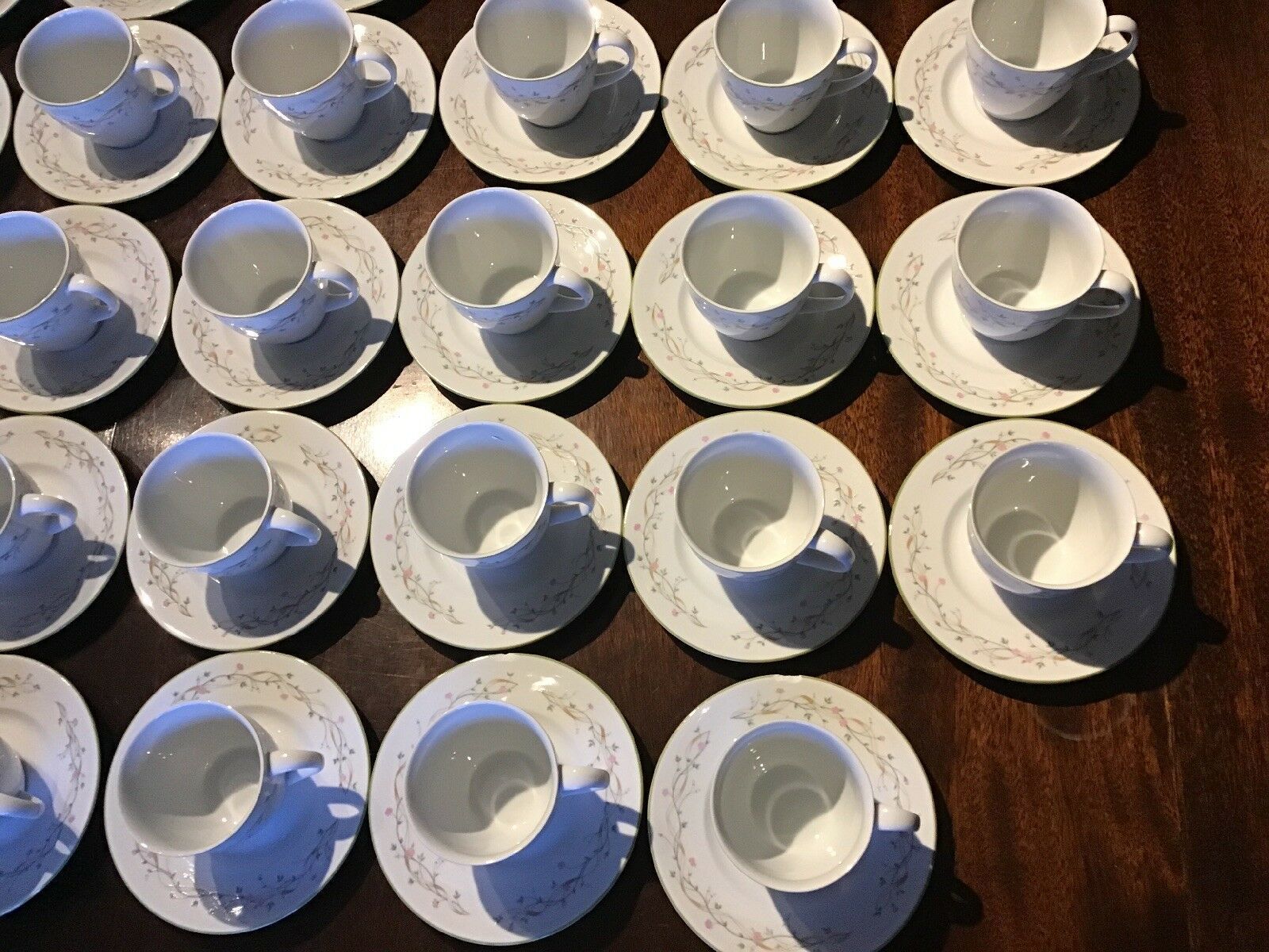 35 Trellis By Inheritance Table Ware Porcelain Teacups On Saucers photo 90.0