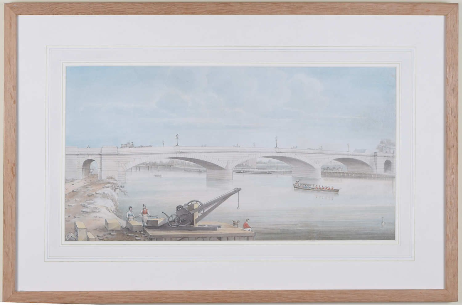 Gideon Yates: View On The Thames With Staines Bridge photo furniture