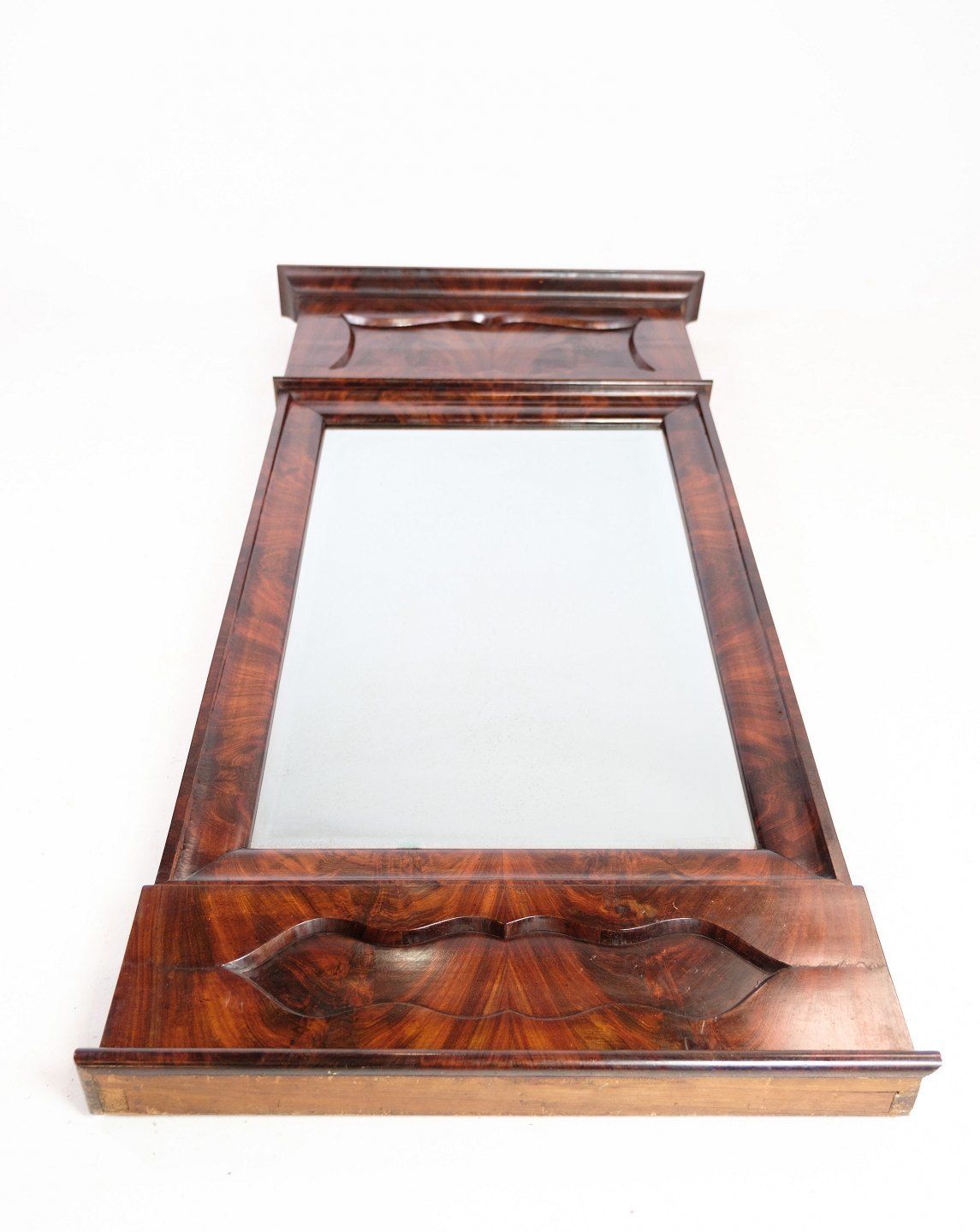 Antique Mirror In Mahogany Late Empire From 1840s photo for sale