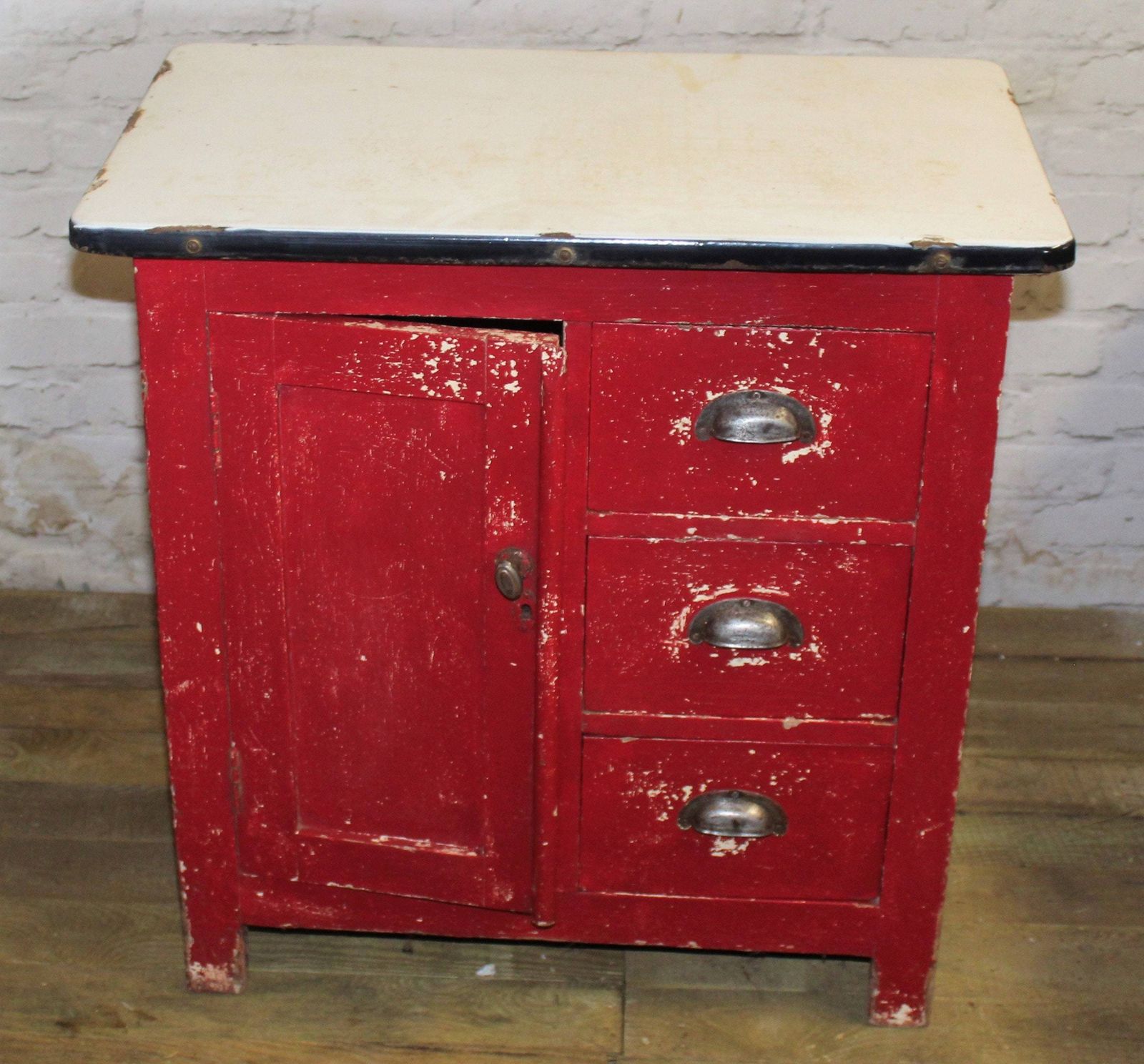 Country Antique Cupboard Wooden Cabinet Drawer Farmhouse Industrial Vintage Haberdashery Storage Drawer Kitchen