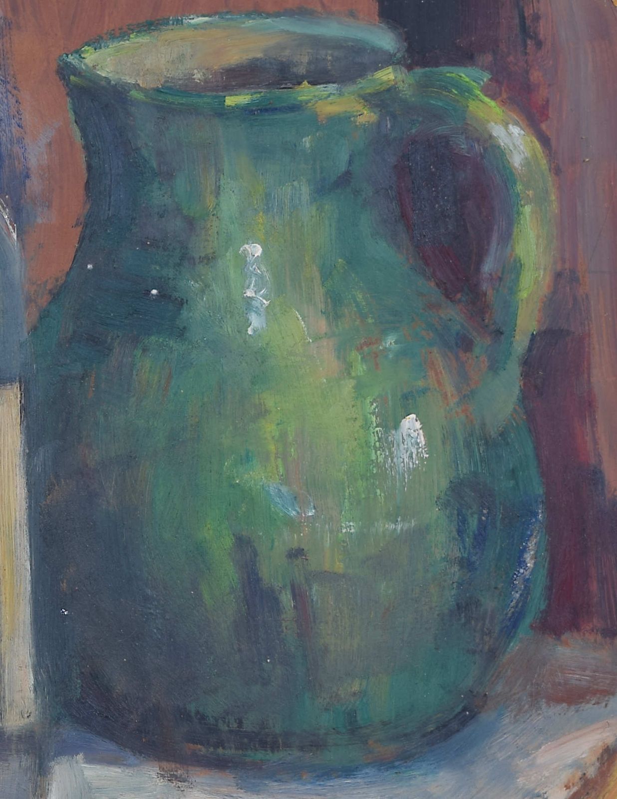 Angela Stones (1914 – 1995) Still Life With Fruit And Bottle photo for sale