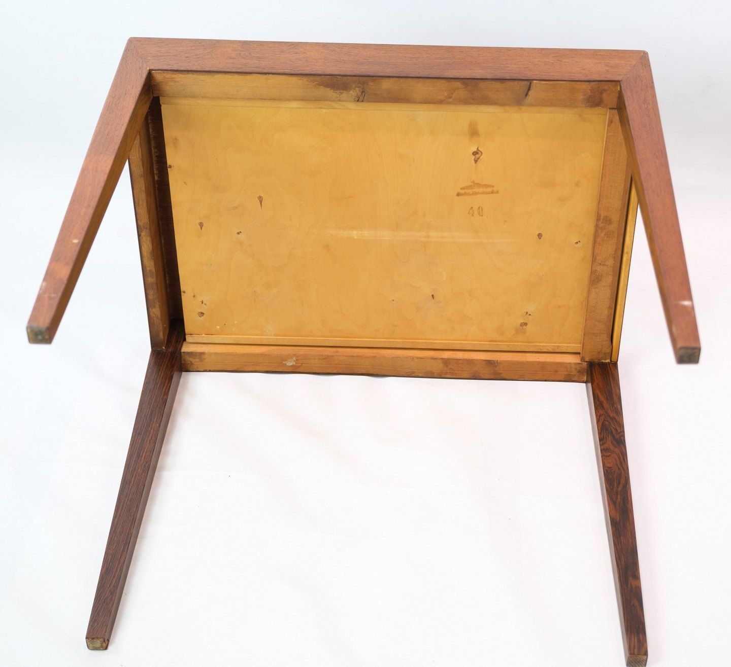 Side Table In Rosewood By Haslev Furniture Factory From 1960s photo vintage