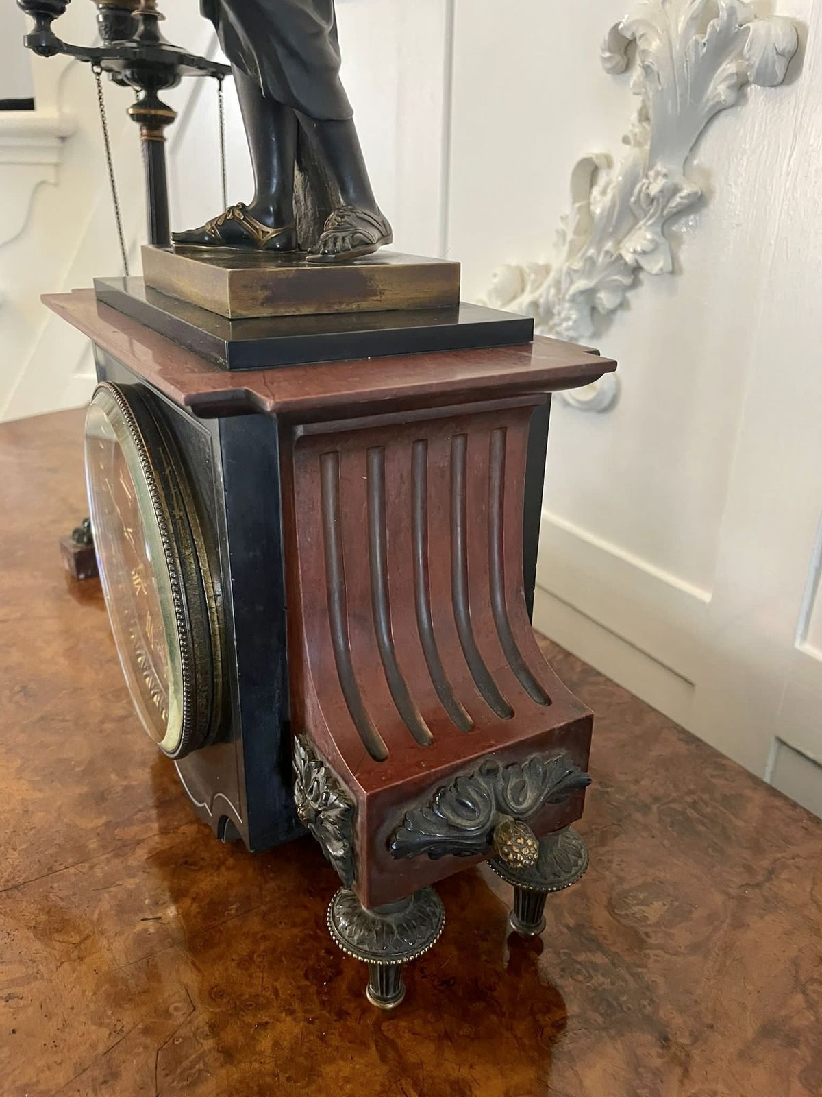 photo furniture Outstanding Quality Antique Bronze And Marble Clock Set