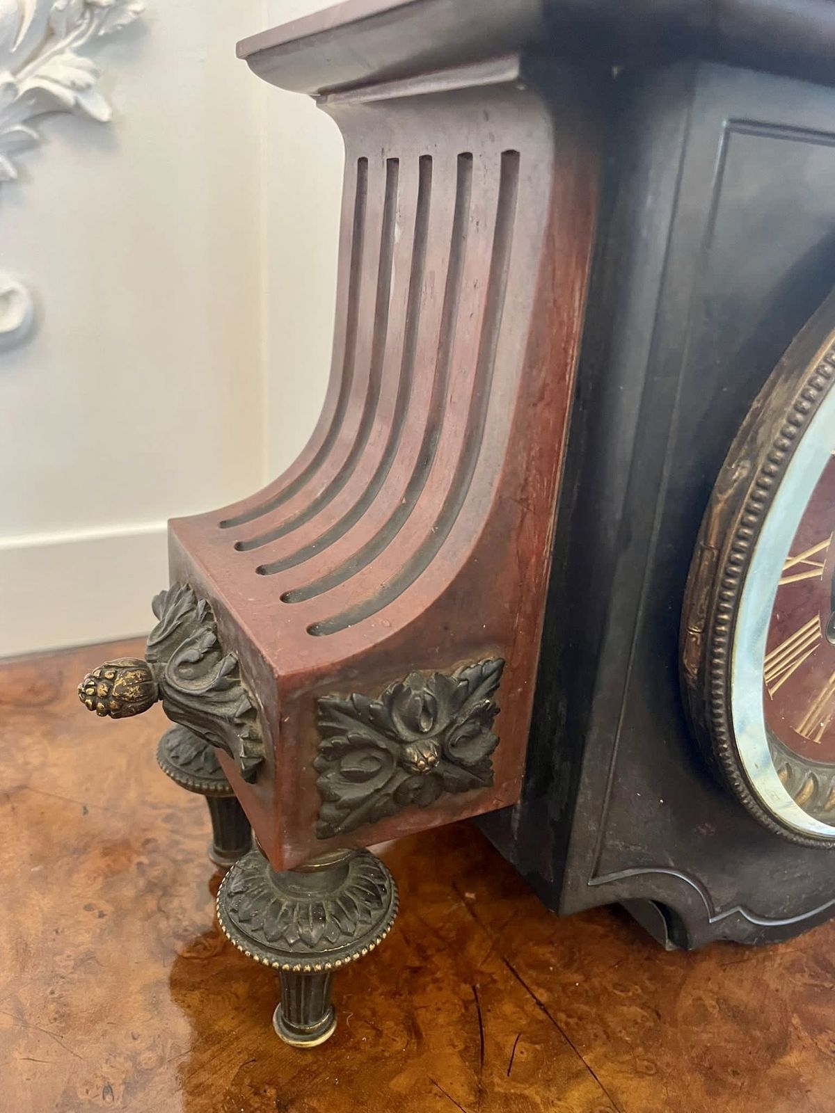photo for sale Outstanding Quality Antique Bronze And Marble Clock Set