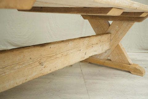 Furniture Rustic 'X'frame Pine Dining Table photo
