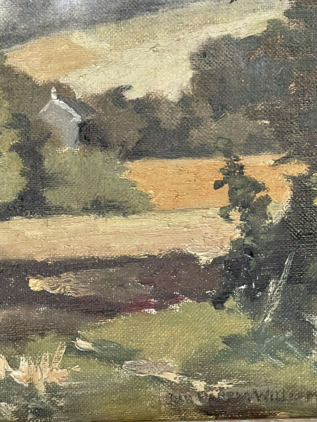 Landscape Oil Painting Amport St Lawrence By Jean Parry Williams photo for sale