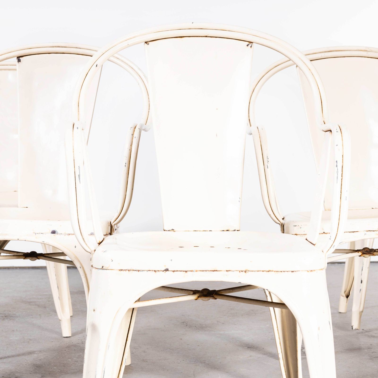 1950’s Original French Tolix Model C Armchairs Tolix – Dining Chairs – Set Of Five photo 1920.0