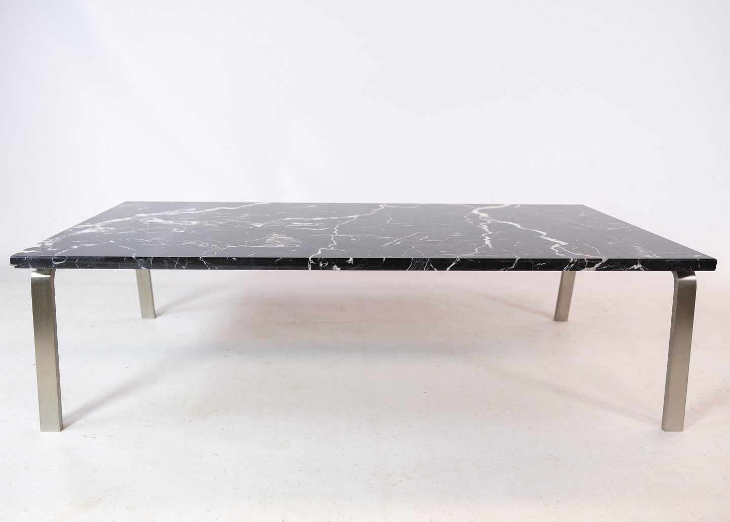 Coffee Table, Mann By Norr11, Aluminum Frame, Marble Top, Danish Design