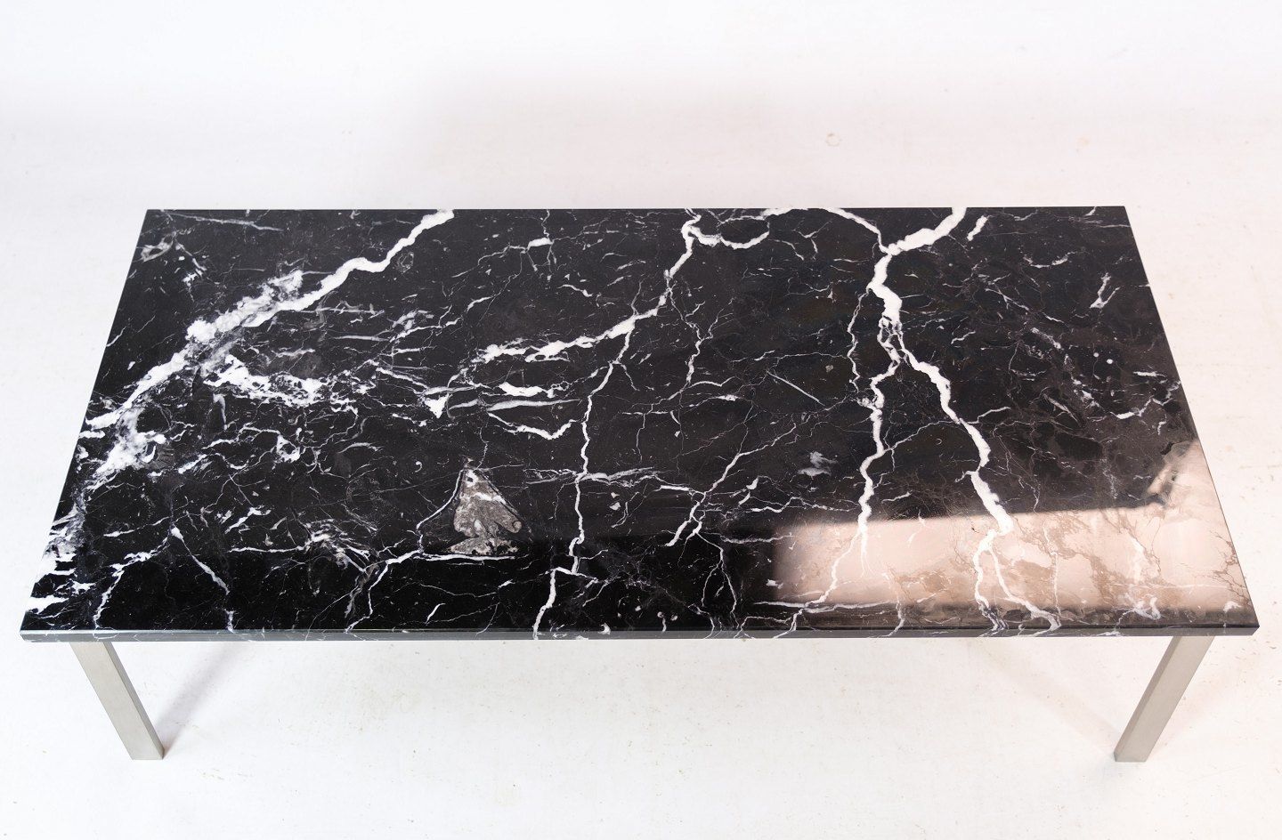 Coffee Table, Mann By Norr11, Aluminum Frame, Marble Top, Danish Design photo furniture