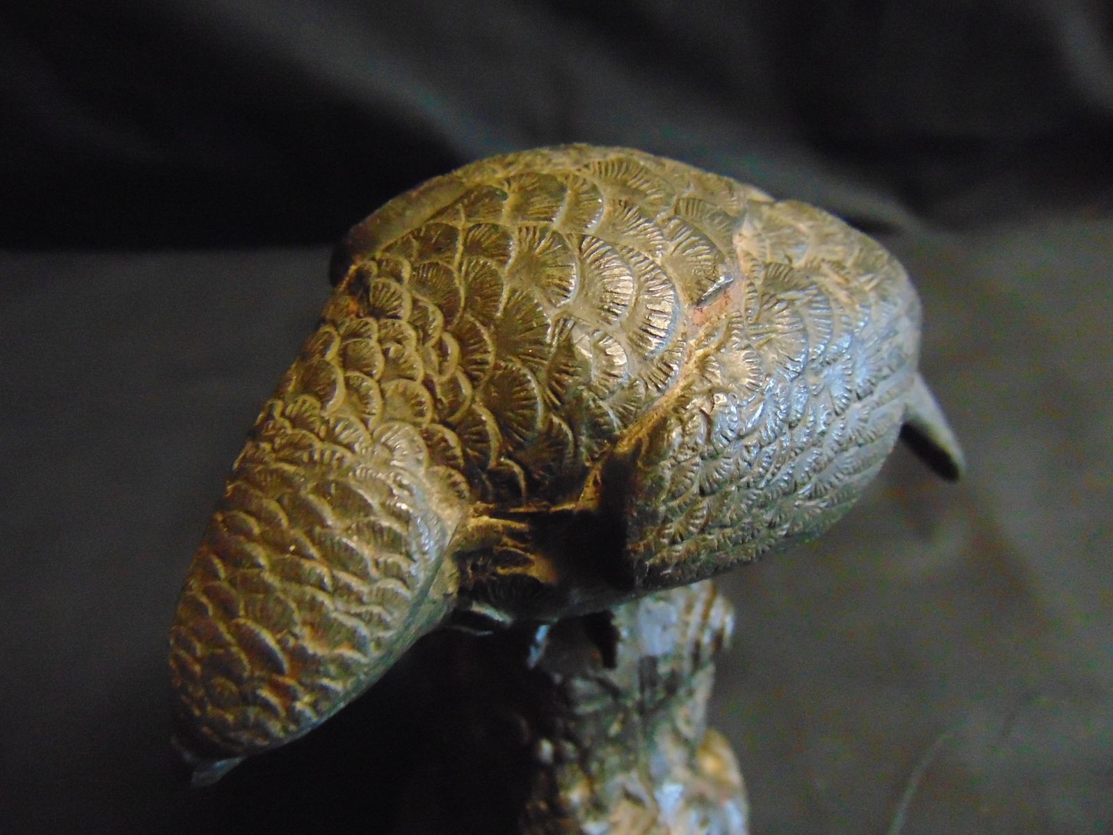 photo for sale Cast Bronze Of Roosting Bird, 1960s