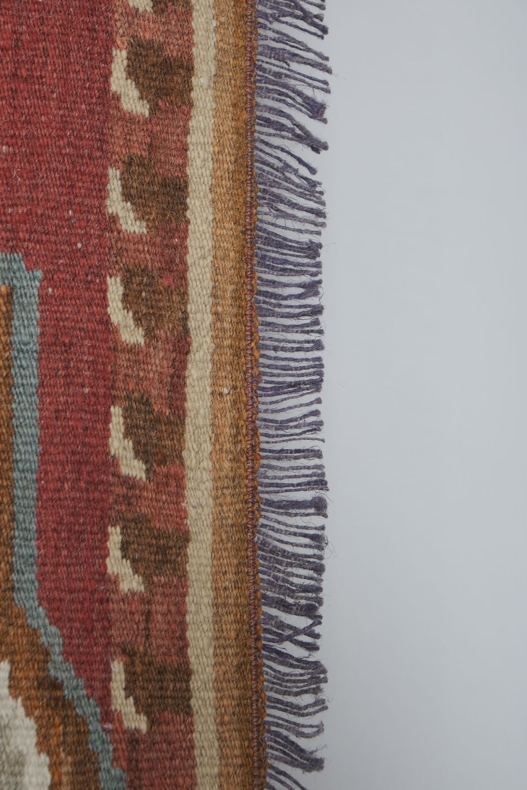 1970s Vintage Double Lion Motif Kilim Rug 6'9'' X 16'11'' photo furniture