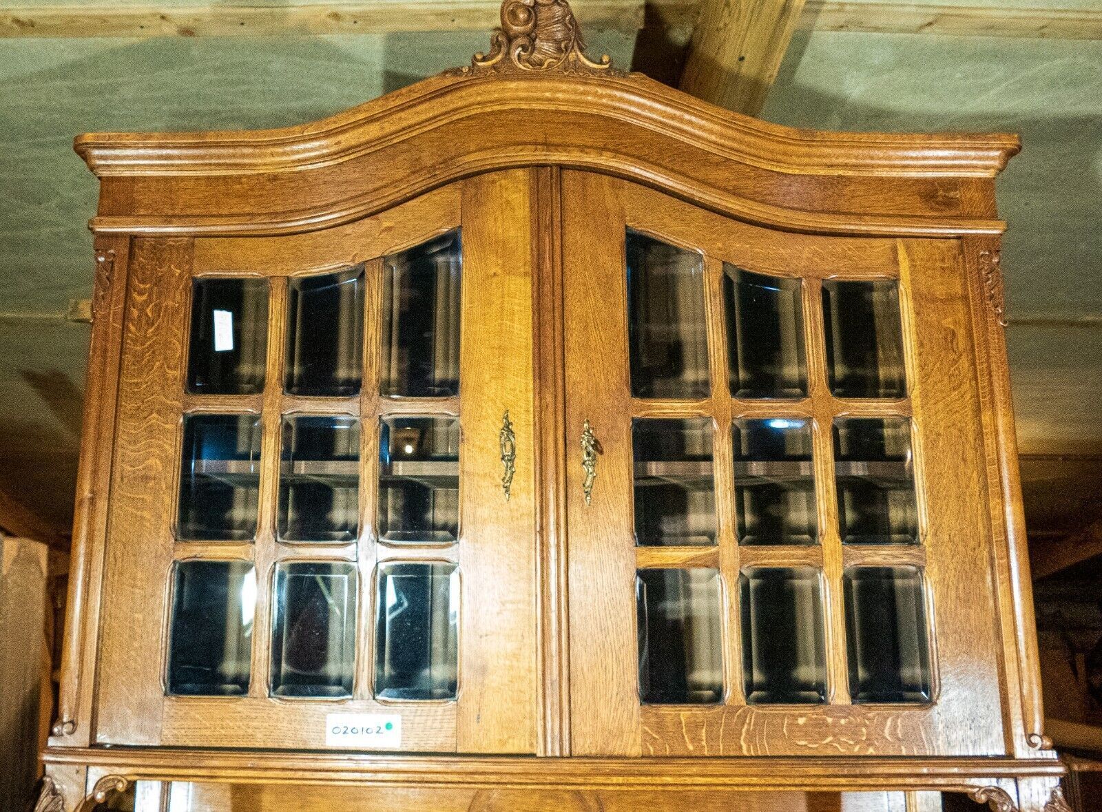 19th Century Impressive French Oak Pink Marble Topped Buffet Sideboard! (020102) photo furniture