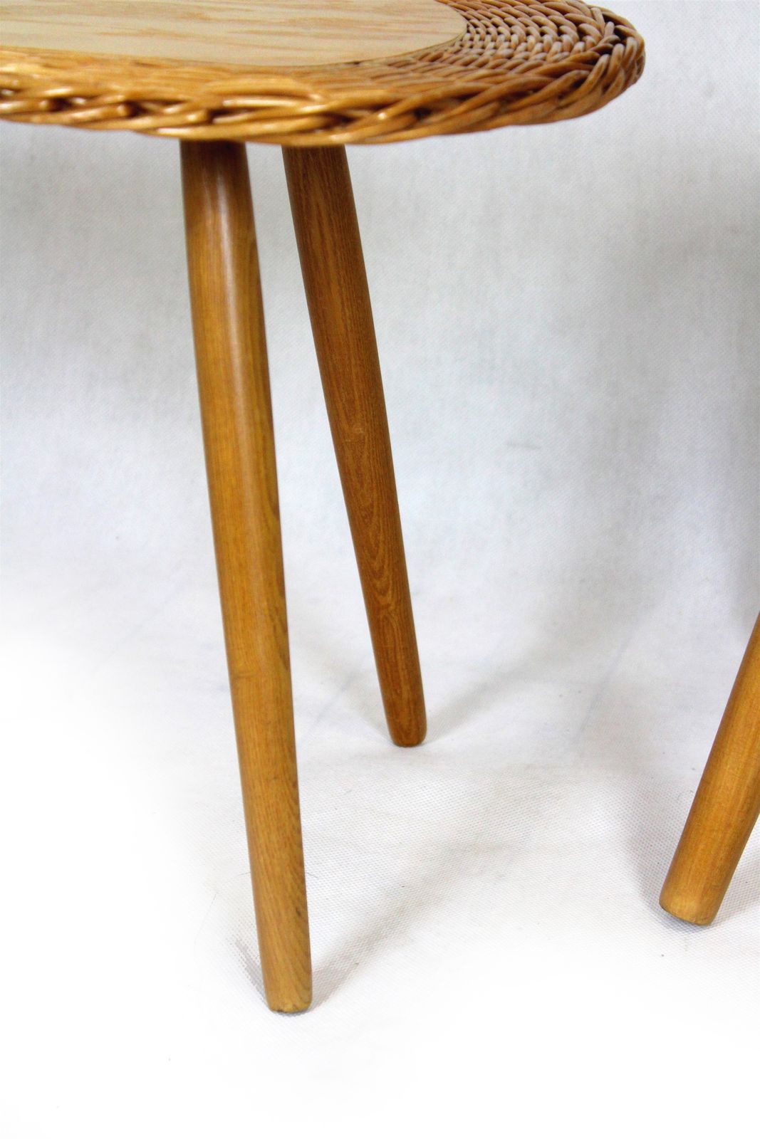 photo furniture Mid Century Rattan Stools By Jan Kalous For úluv, Czechoslovakia, 1960s, Set Of 3