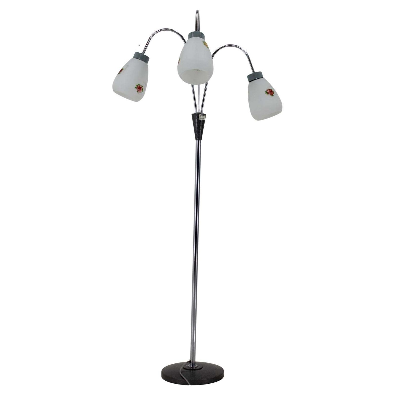 1960s Floor Lamp With Glass Shades ,Czechoslovakia