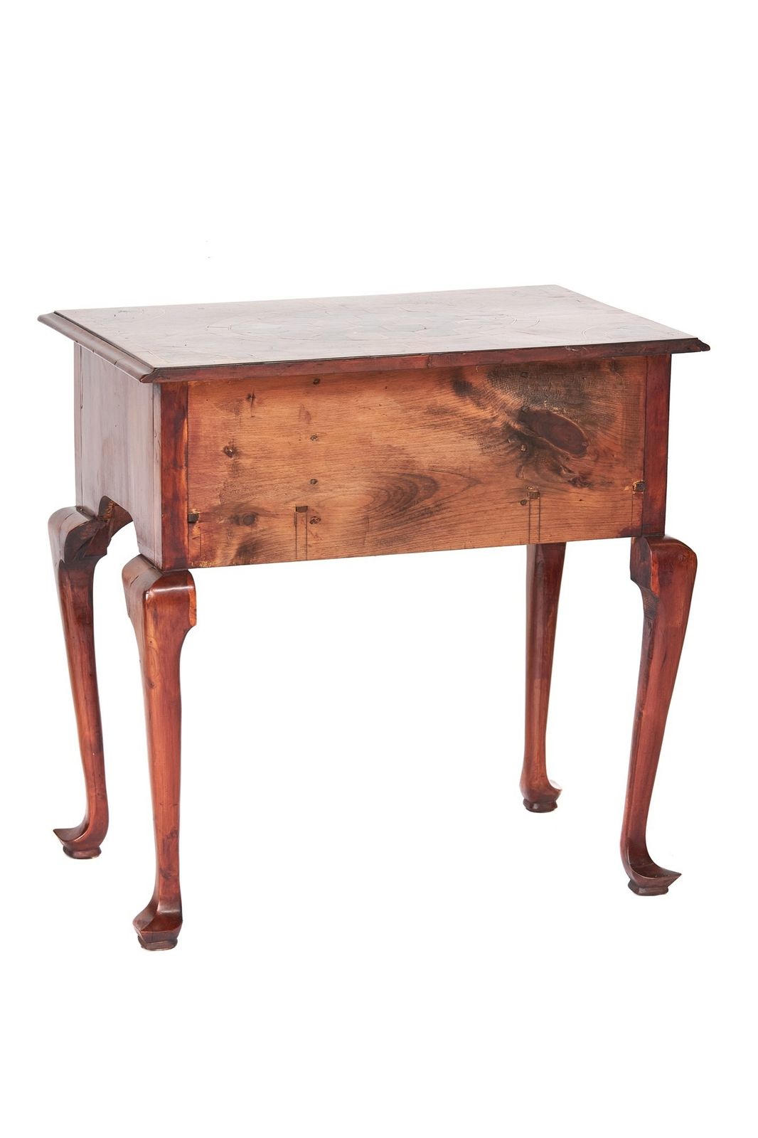 Queen Anne Revival Yewood, Oyster Veneer, Lowboy, Circa 1930s photo for sale