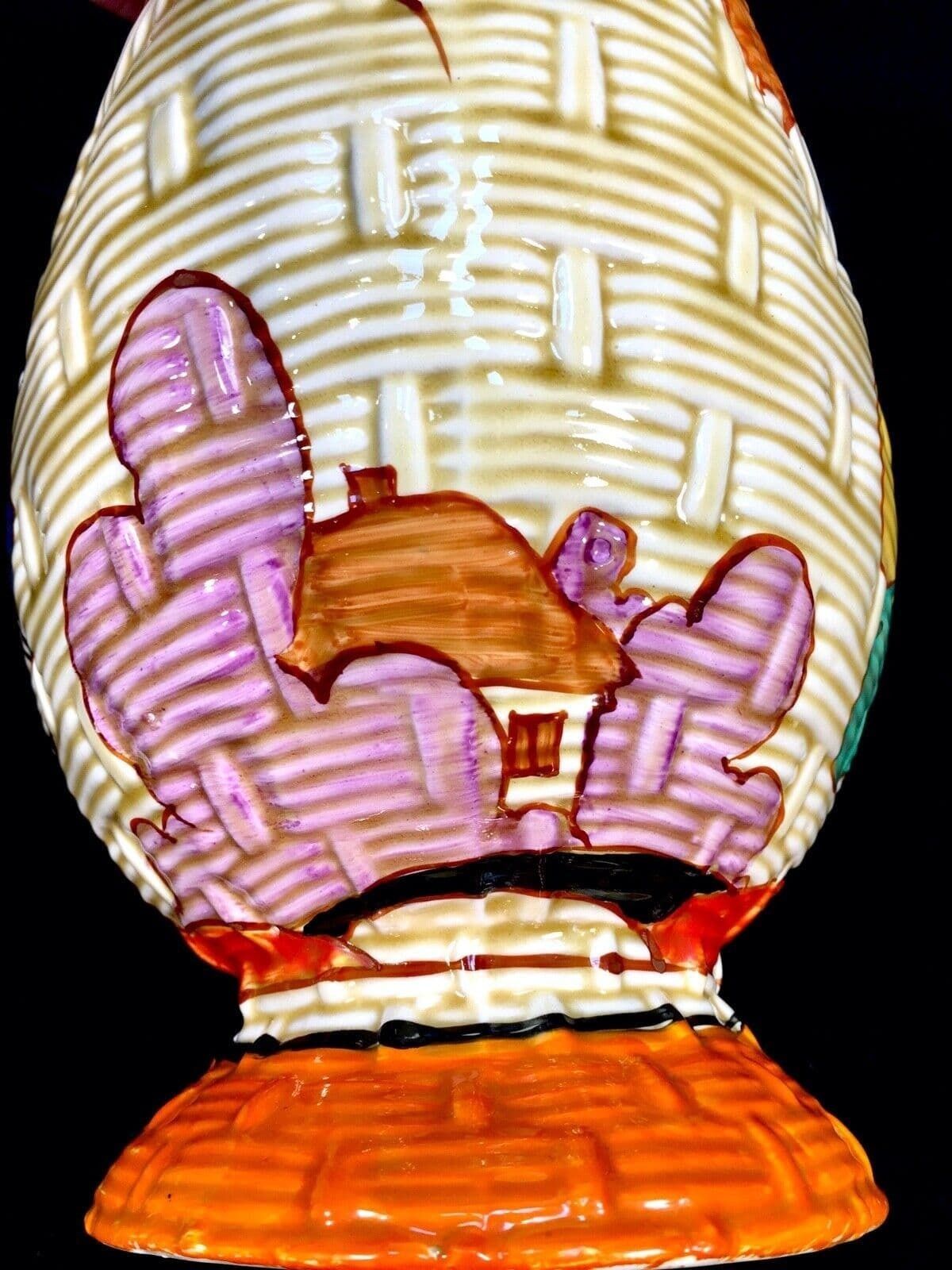 Clarice Cliff Gaiety Basket In Blue Autumn / Art Deco Pottery / Antique / C1931 photo 1299.0