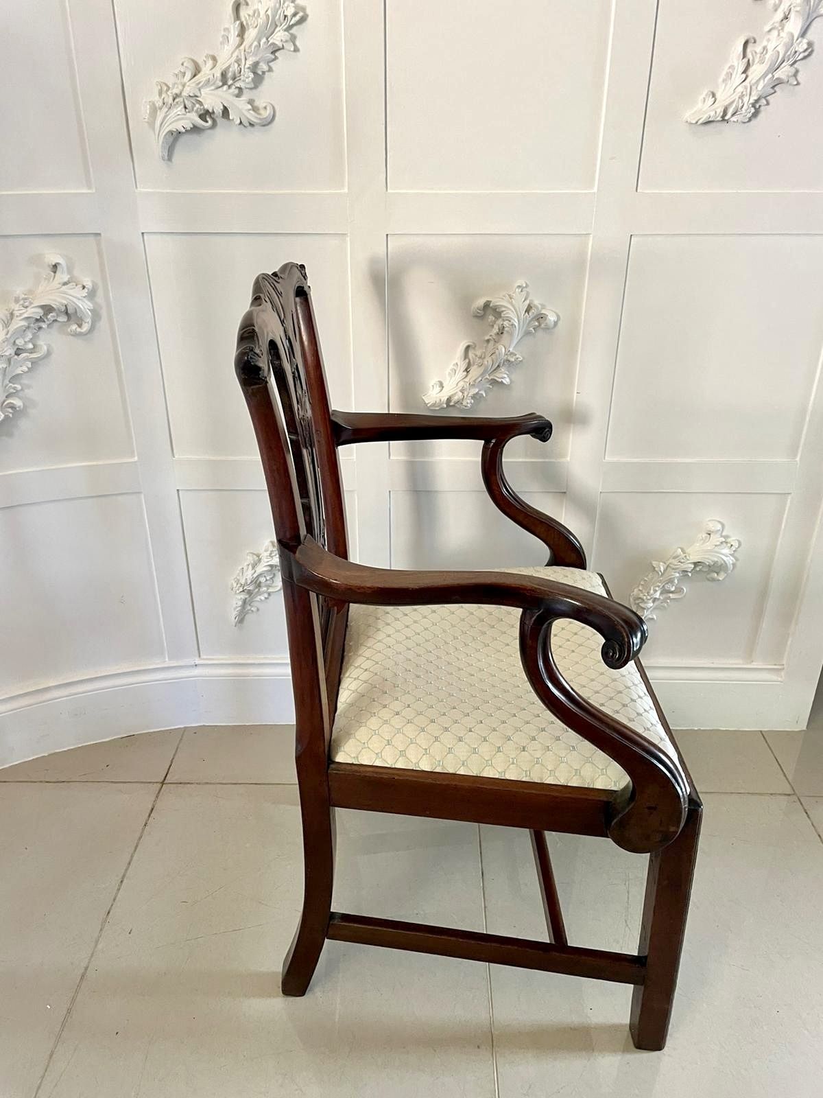 Antique Carved Mahogany Desk Chair photo furniture