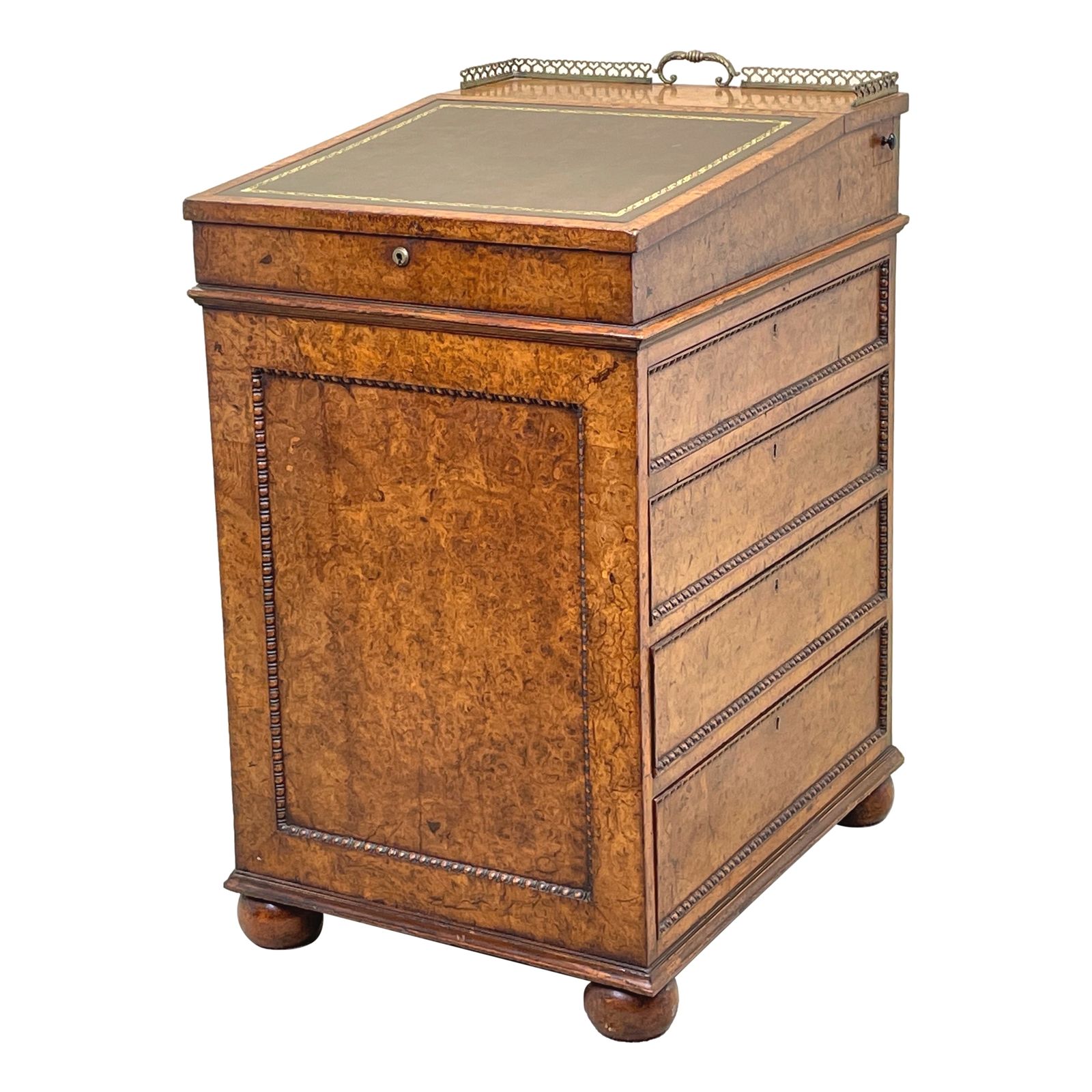 Regency Burr Elm Davenport Desk (England, Circa 1810)