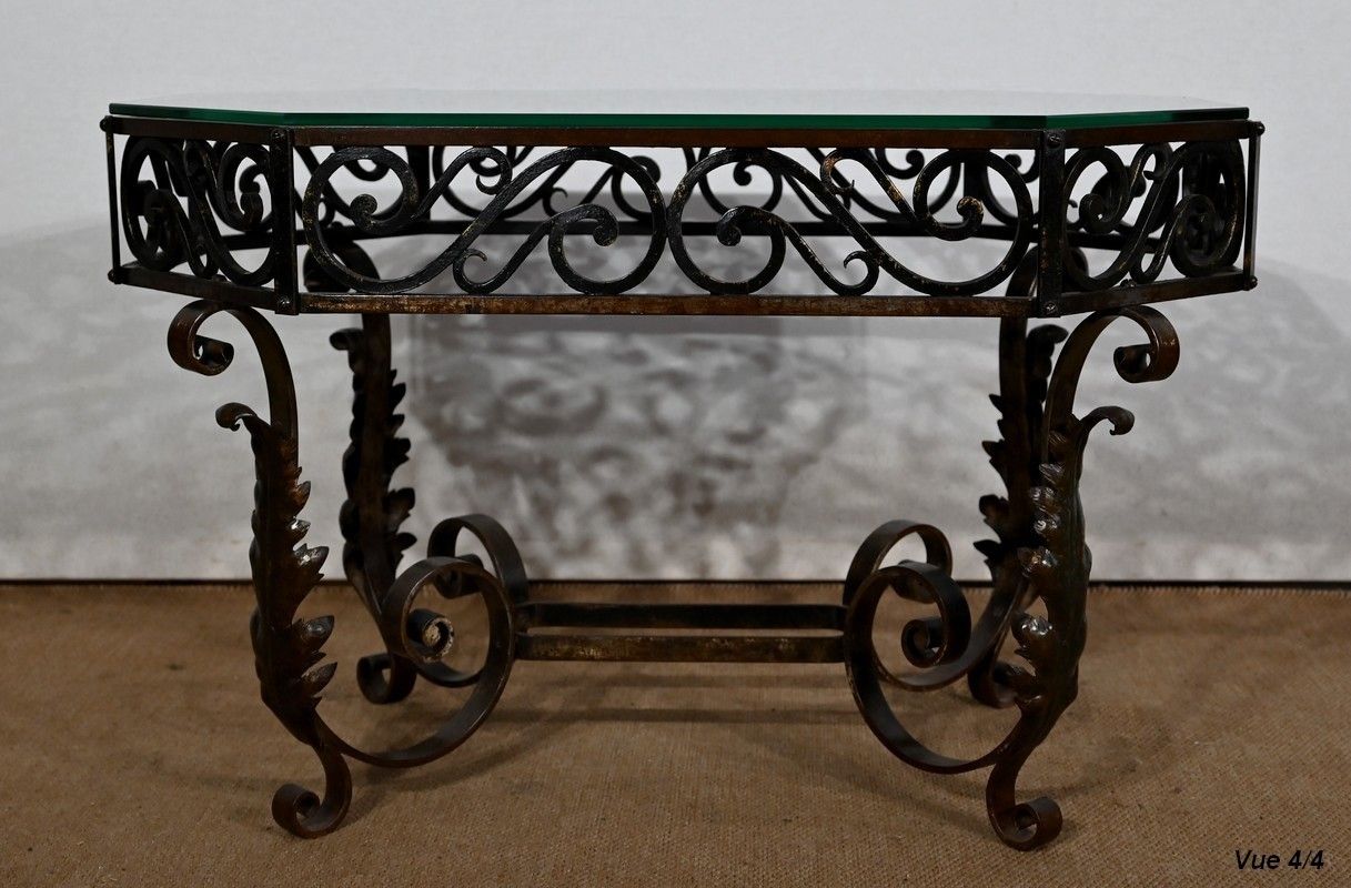 Furniture Wrought Iron Coffee Table – 1930 photo
