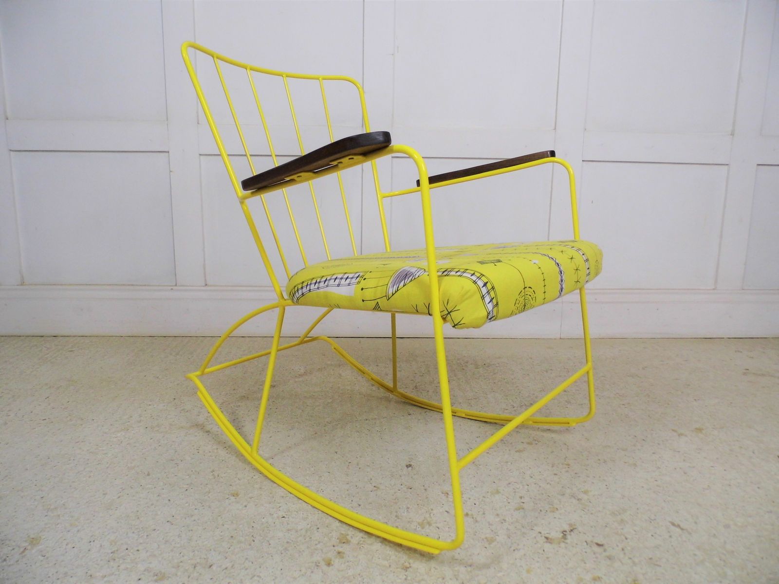 Vintage Retro Ernest Race Antelope Rocking Armchair Restyled Unique 50s Chair photo furniture