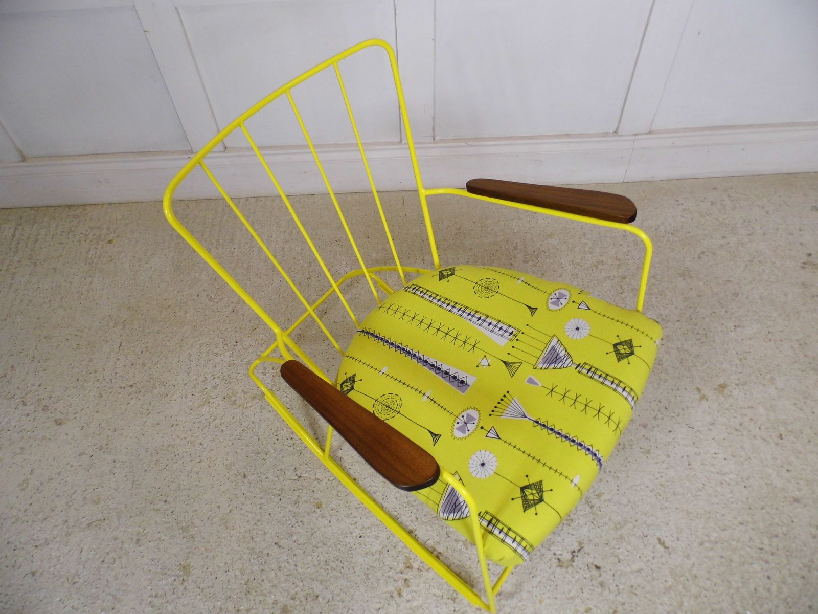 photo buy Vintage Retro Ernest Race Antelope Rocking Armchair Restyled Unique 50s Chair