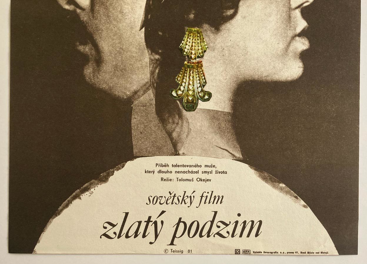 Original Film Poster, Golden Autumn, Karel Teissig, 1981, Genuine Czech Vintage Print photo furniture