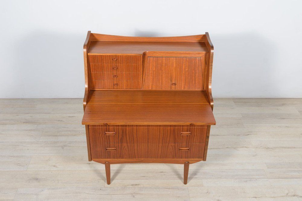 Mid Century Teak Dresser With Dressing Table 1960s photo Furniture