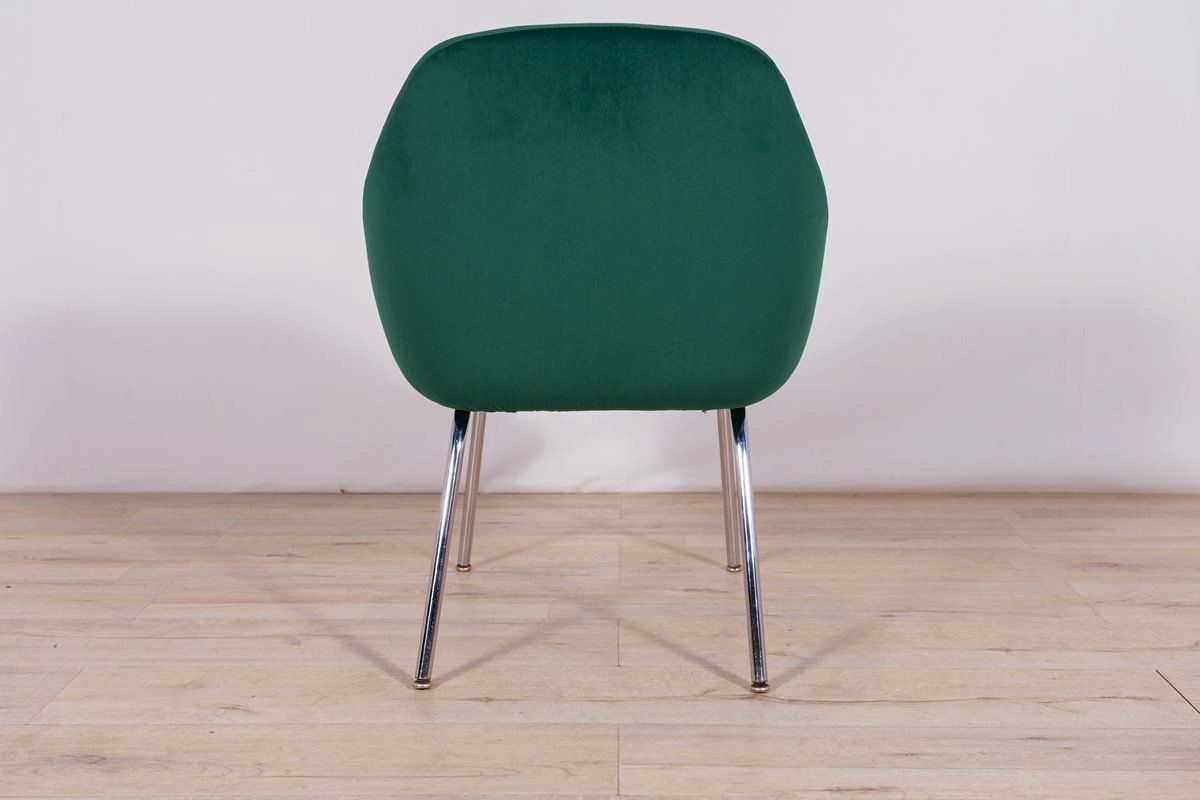 940.0 Small Chrome And Fabric Armchairs 1960s  Set Of 2 photo