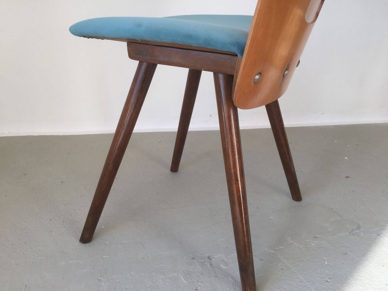 Czechoslovakian Chair Designed By František Jirák For Tatra Nabytok Np 1960s Upholstered In Italian Soft Light Kale Green Velvet Occasional Seating photo Furniture