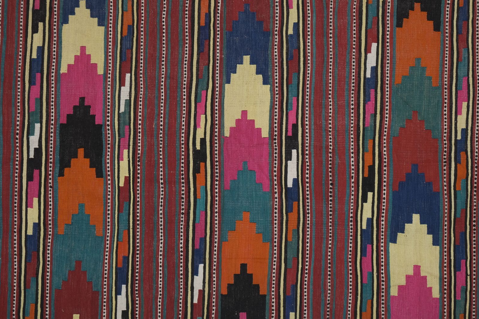 Vintage Turkish Handmade Kilim Rug 5'1'' X 11'11'' photo for sale