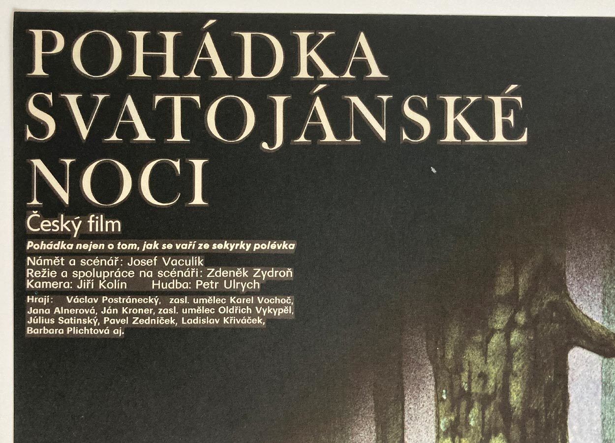 Original Film Poster, A Midsummer Night’s Story, Zdeněk Vlach, 1982, Genuine Czech Vintage Print photo furniture