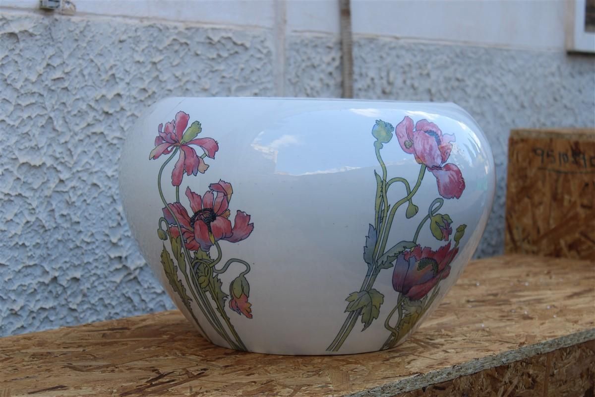 1978.0 Large Vase Richard Ginori Art Nouveau 1910 Italy Poppies photo