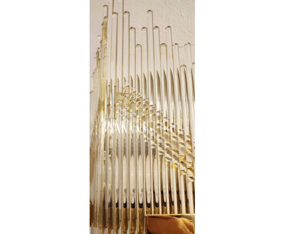 Wall Lamp In Methacrylate And Metal Italy 1980s photo Lighting