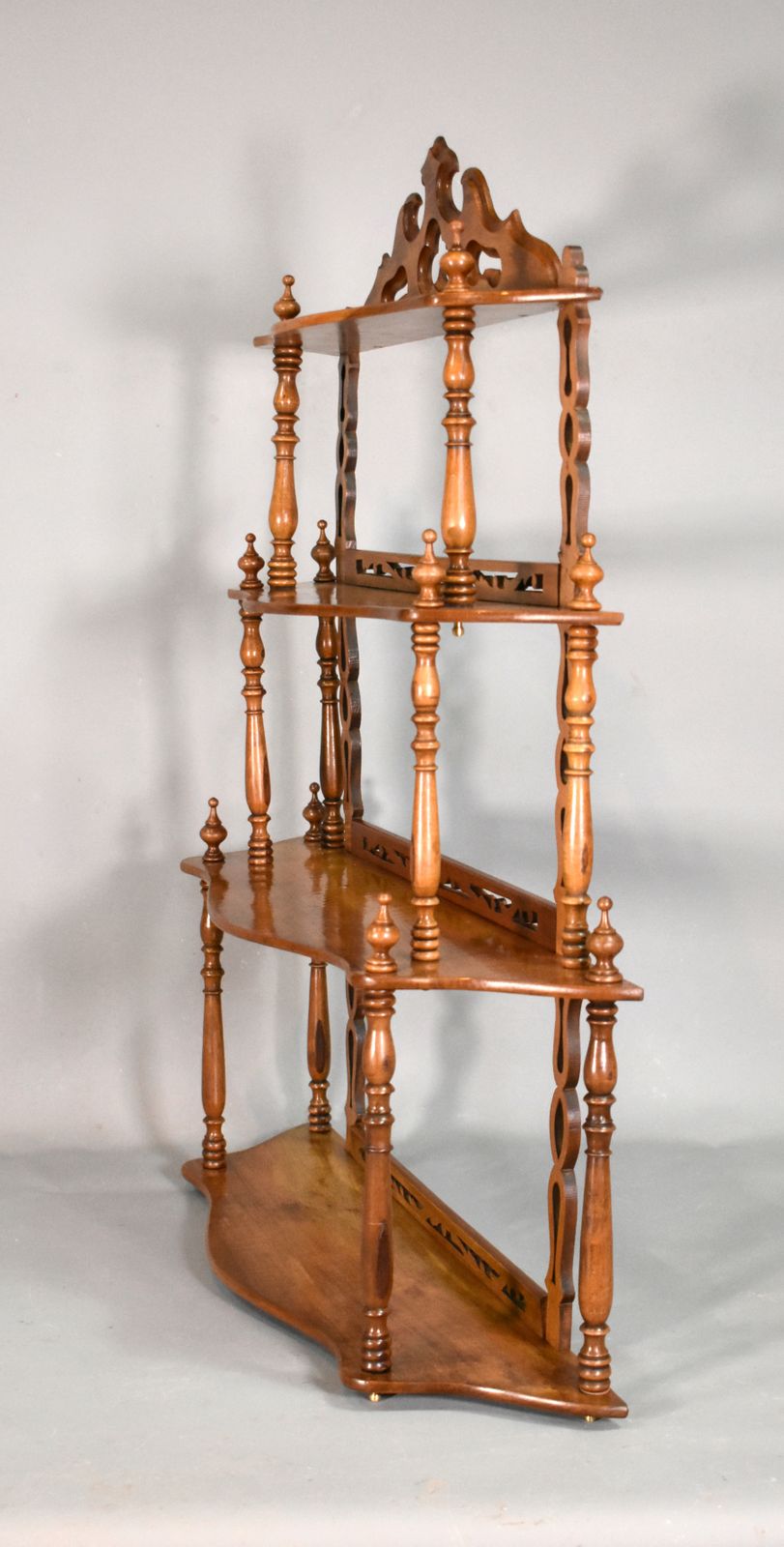 photo furniture Antique French Walnut Shelving Unit 19th Century