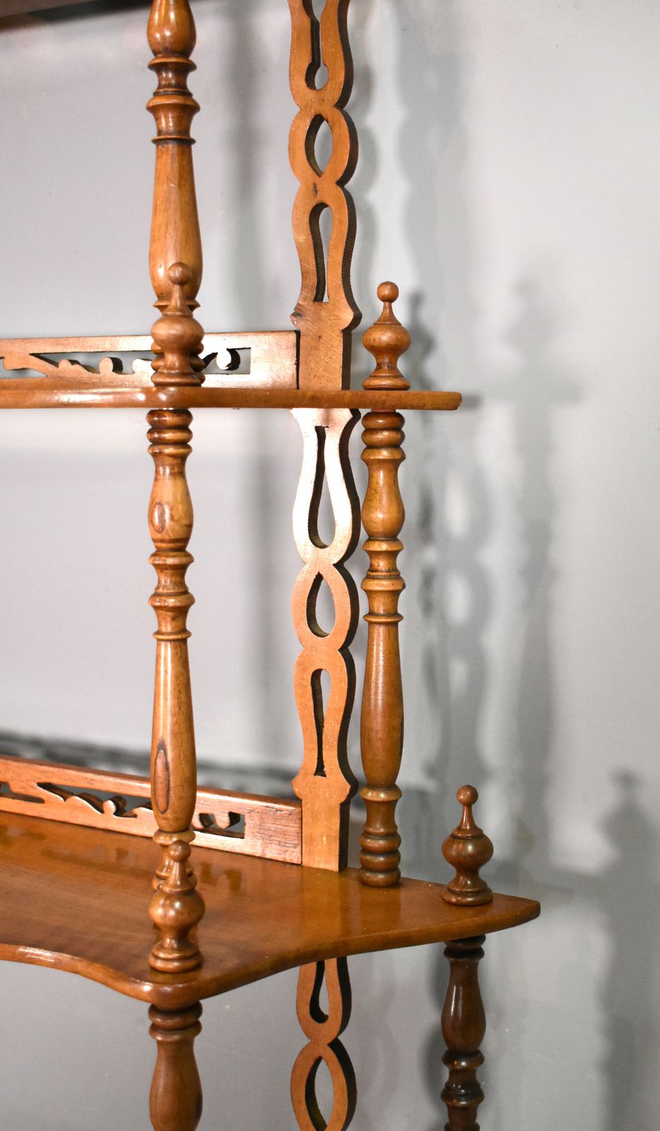 Furniture Antique French Walnut Shelving Unit 19th Century photo