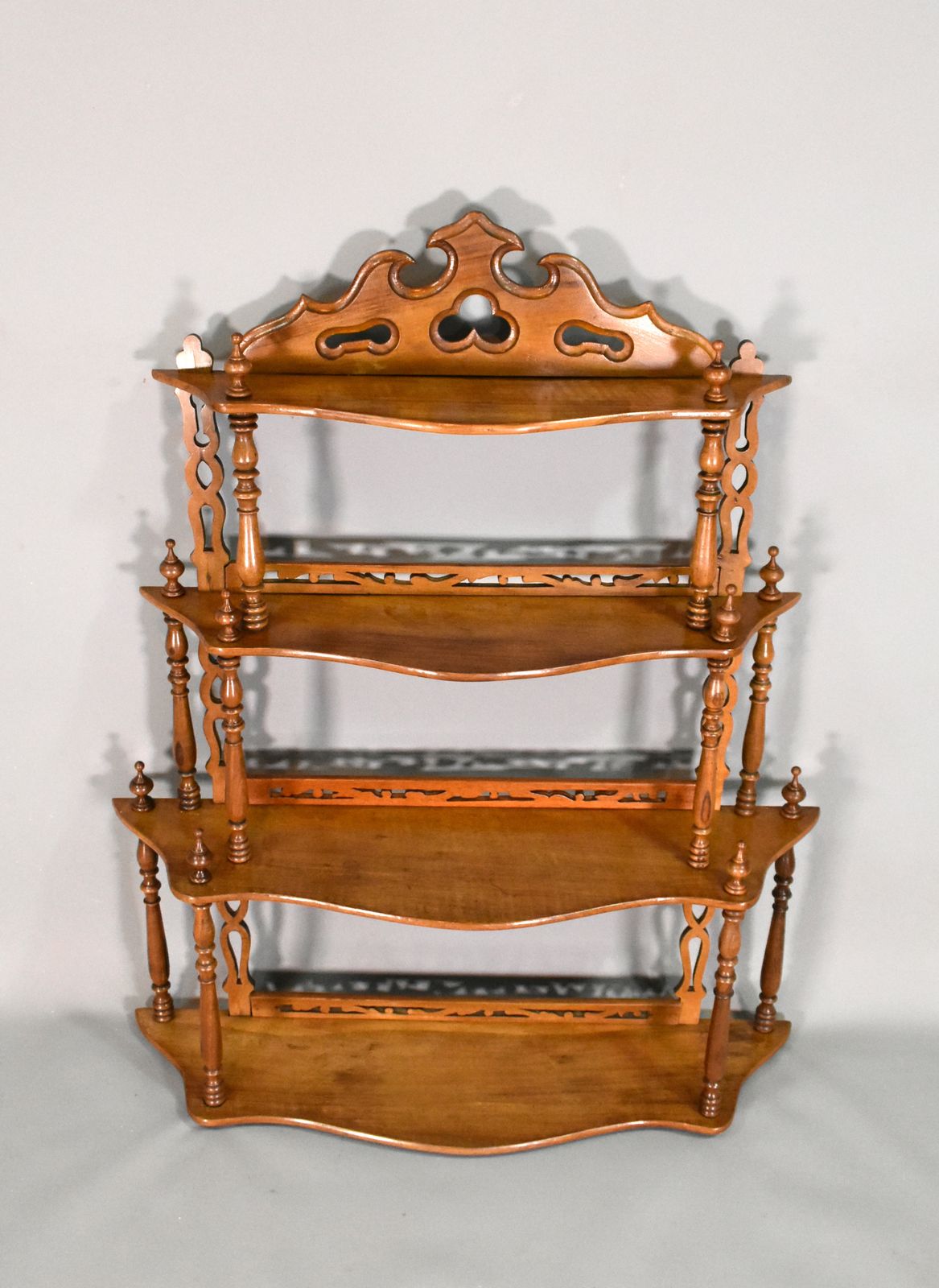 Antique French Walnut Shelving Unit 19th Century photo for sale