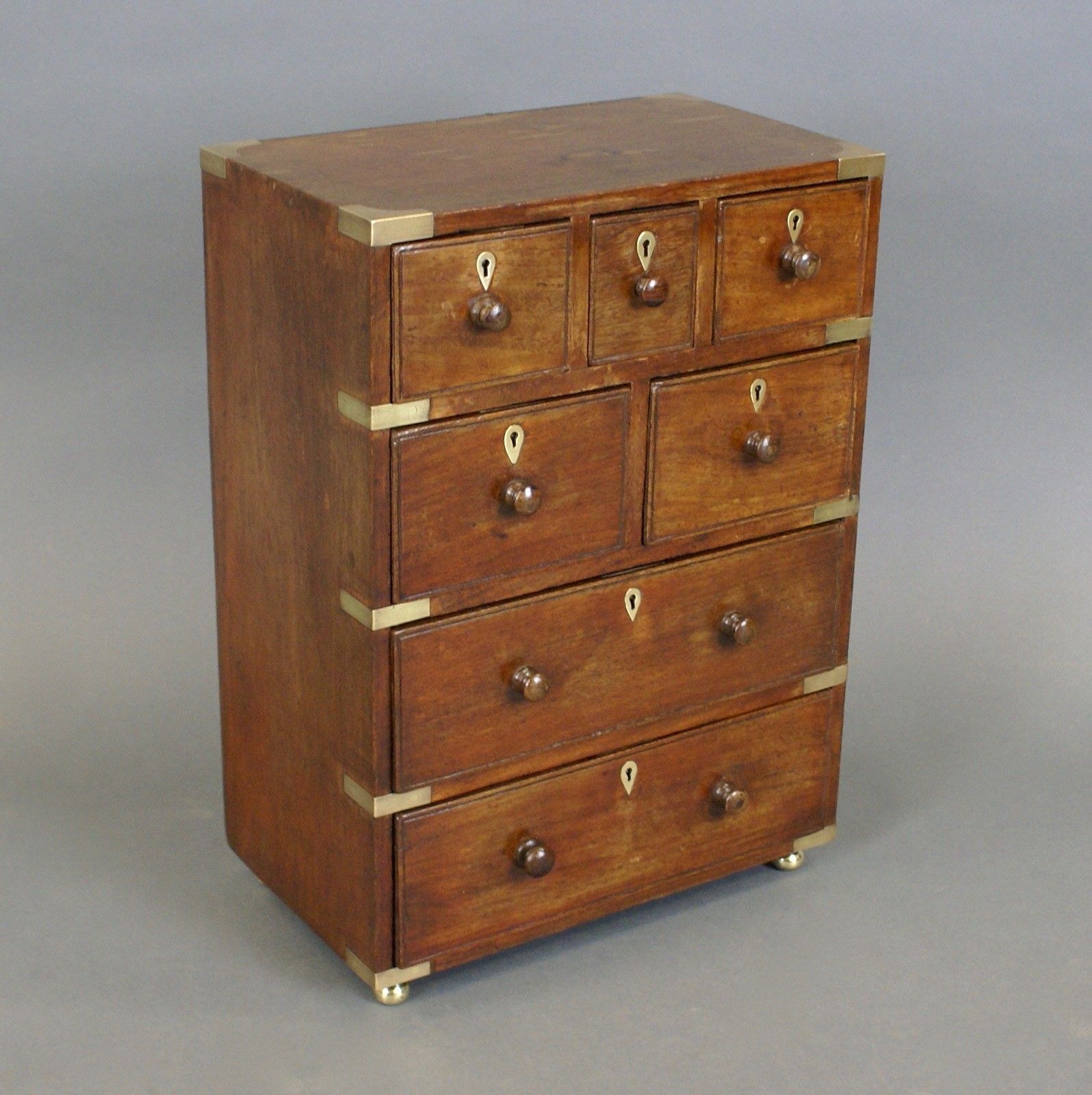 A Rare Anglo Indian Miniature Military Chest photo 1075.0