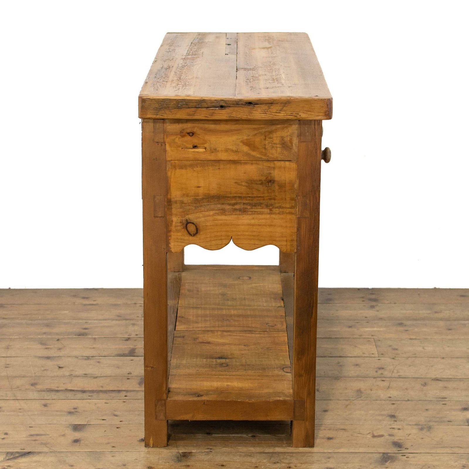 Rustic Wooden Two Drawer Sideboard photo vinterior