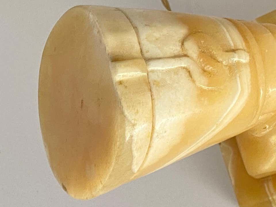 Table Lamp In Onyx, Representing An Egyptian Character, France 1930 photo 700.0