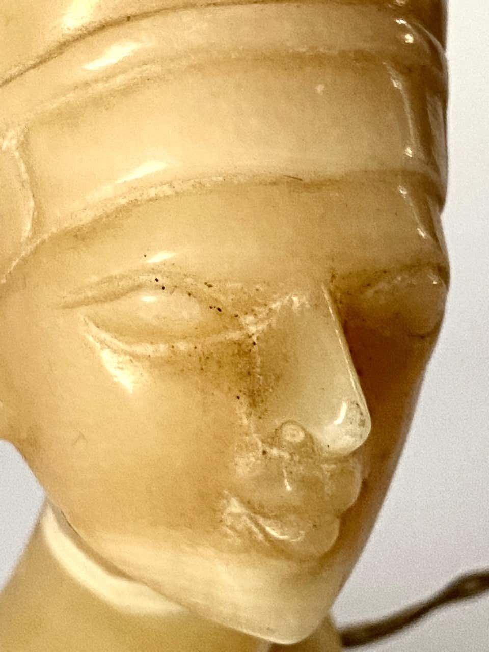 Table Lamp In Onyx, Representing An Egyptian Character, France 1930 photo vinterior