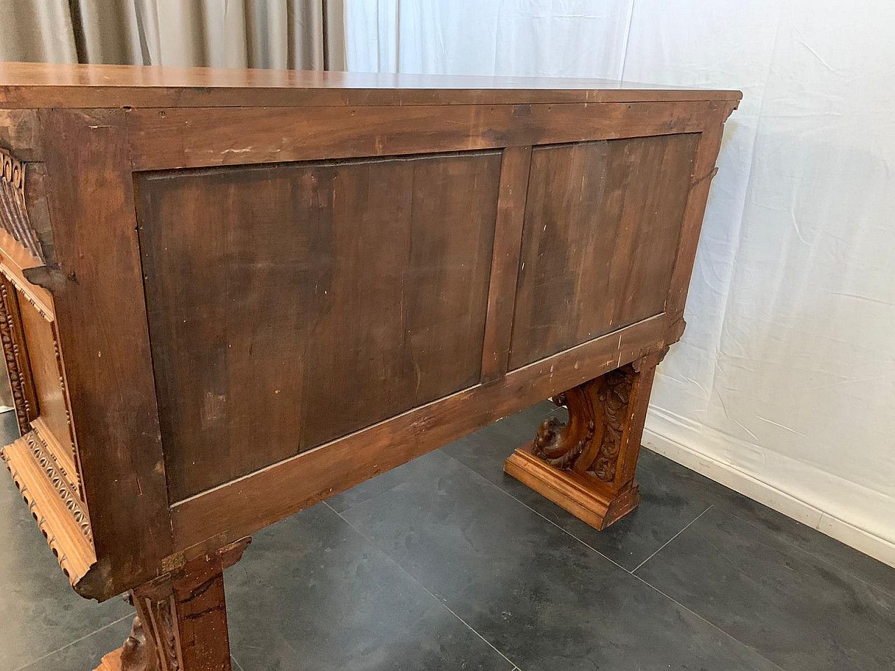 Renaissance Style Carved Walnut Sideboard  Late 19th Century photo buy
