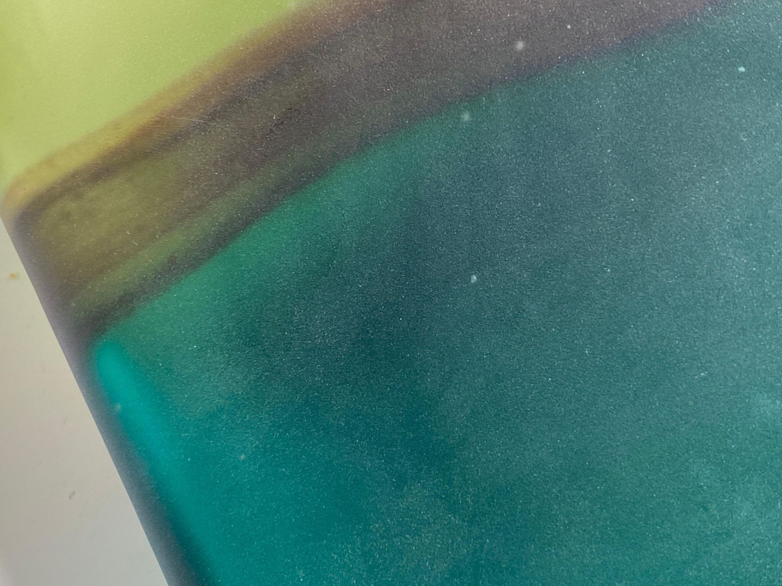 Italian Art Glass Vase Blue And Green Color Italy Circa 1970 photo furniture