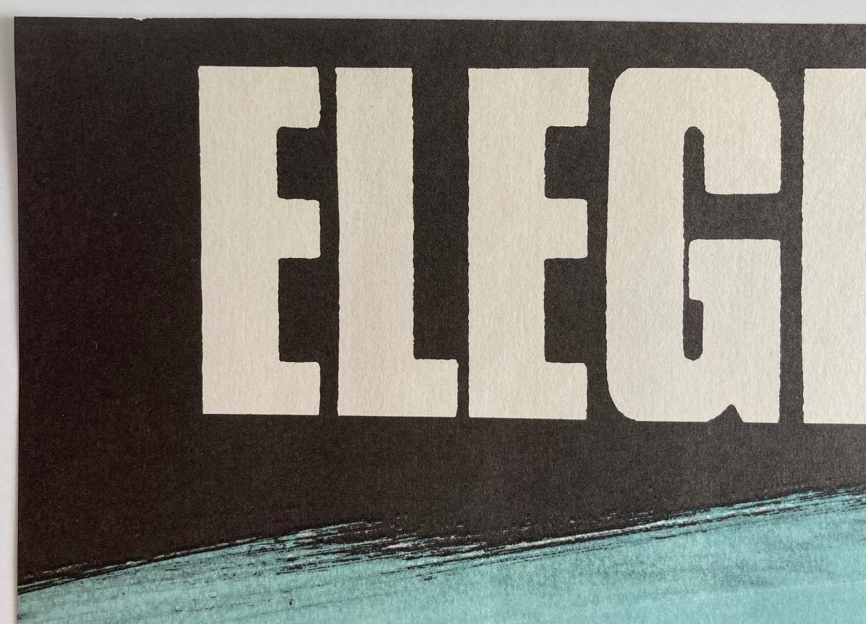 Original Film Poster, Elegy, Jiří školník, 1983, Genuine Czech Vintage Print photo furniture